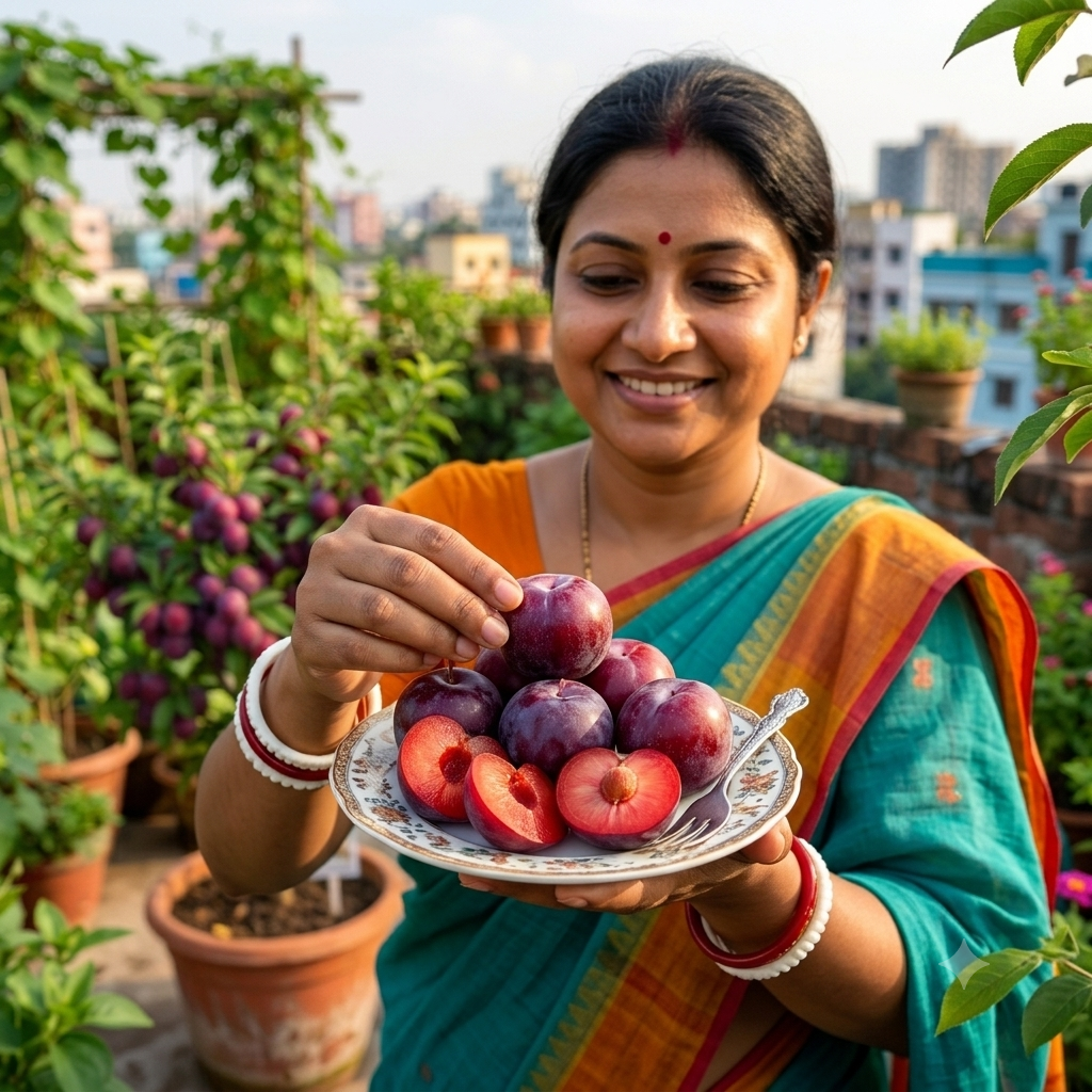 Aloo Bukhara/red Plum Air Learning Grafted Fruit Plant (pack Of - 1)