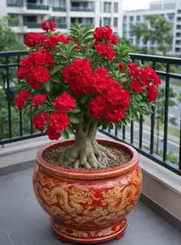 Adenium Plant Live Combo Without Pot Bonsai Multi Petal Desert Rose Pack Of - 6 (ALL plants are seedling Plants)