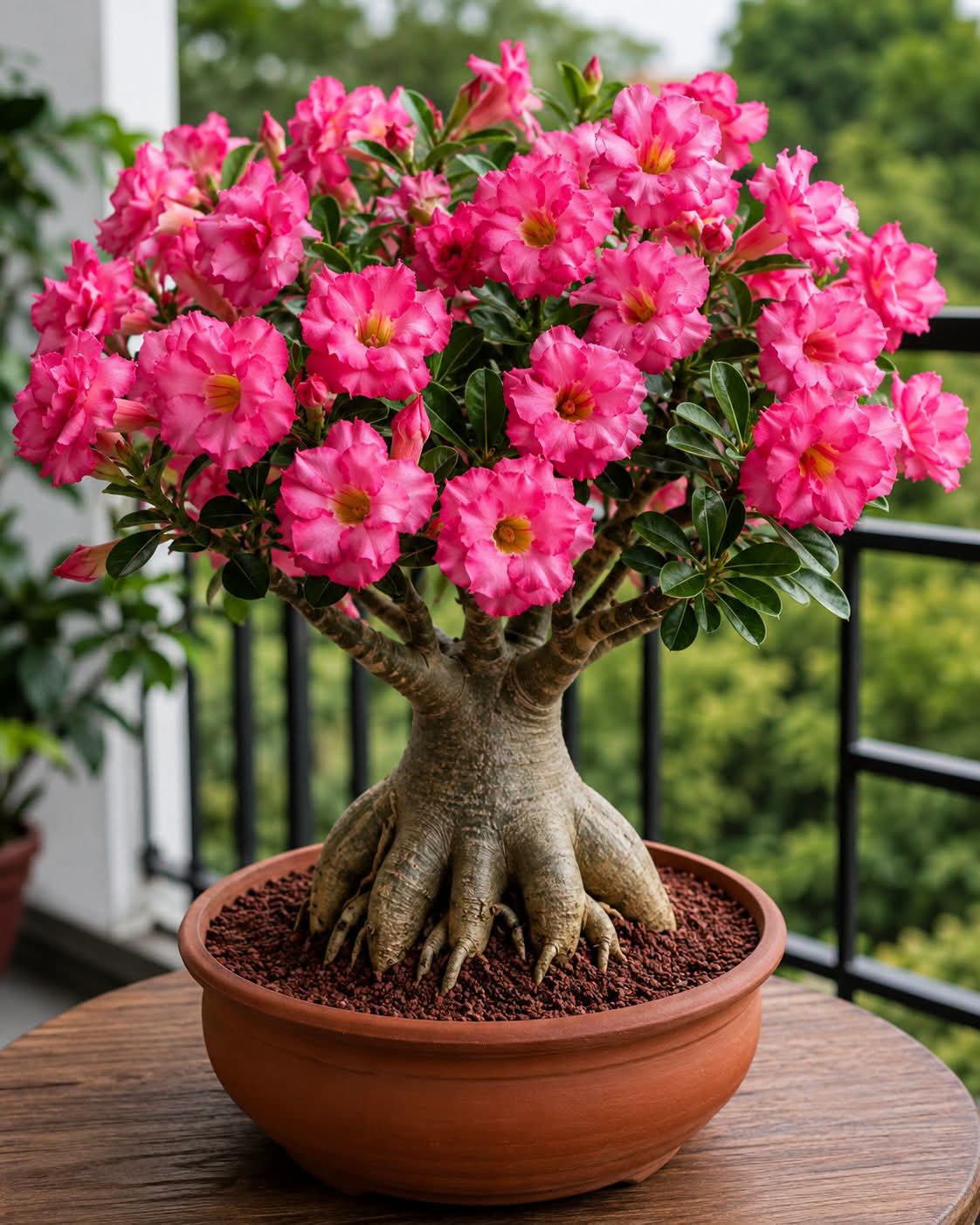 Adenium Plant Live Combo Without Pot Bonsai Multi Petal Desert Rose Pack Of - 8 (ALL plants are seedling Plants)