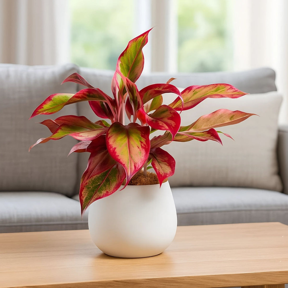 Aglaonema Lipstick Plant Natural Indoor Live Plant ( Pack Of - 1)
