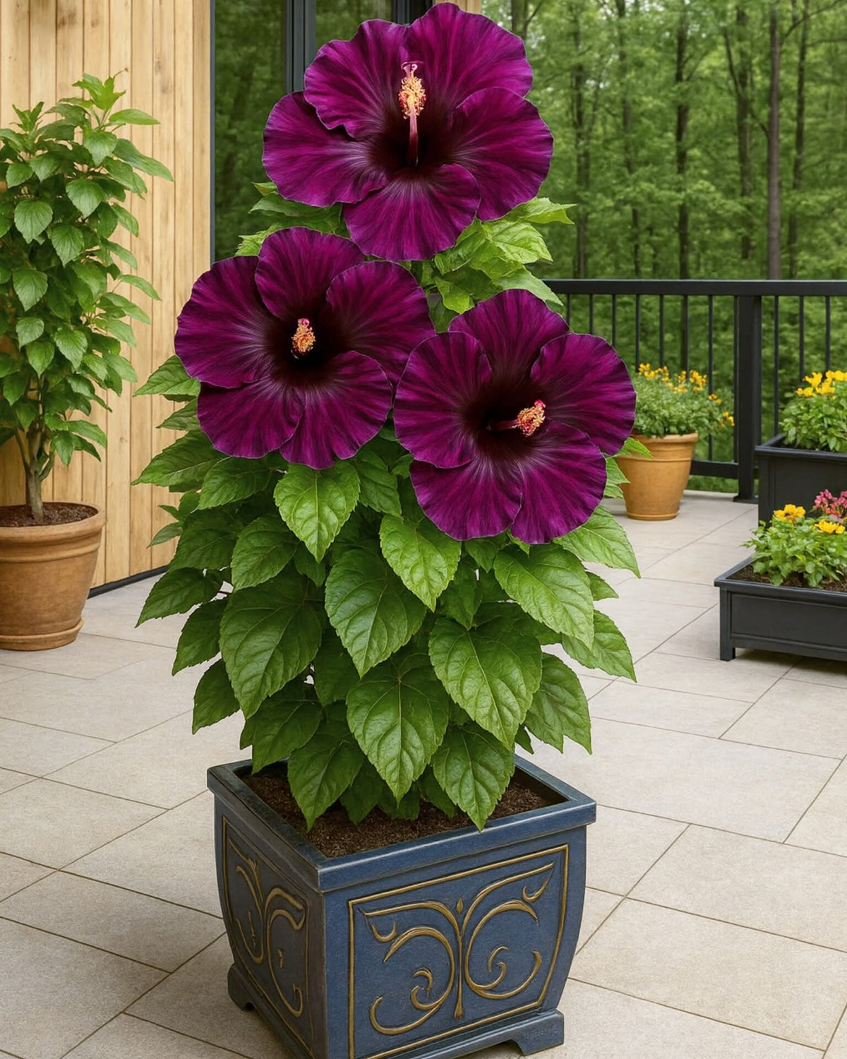 Gudhal Dark Purple Hibiscus /Gudhal Flowers Live Plant Perfect For Your Balcony And Home Garden 1 Healthy Live Flowers Plant