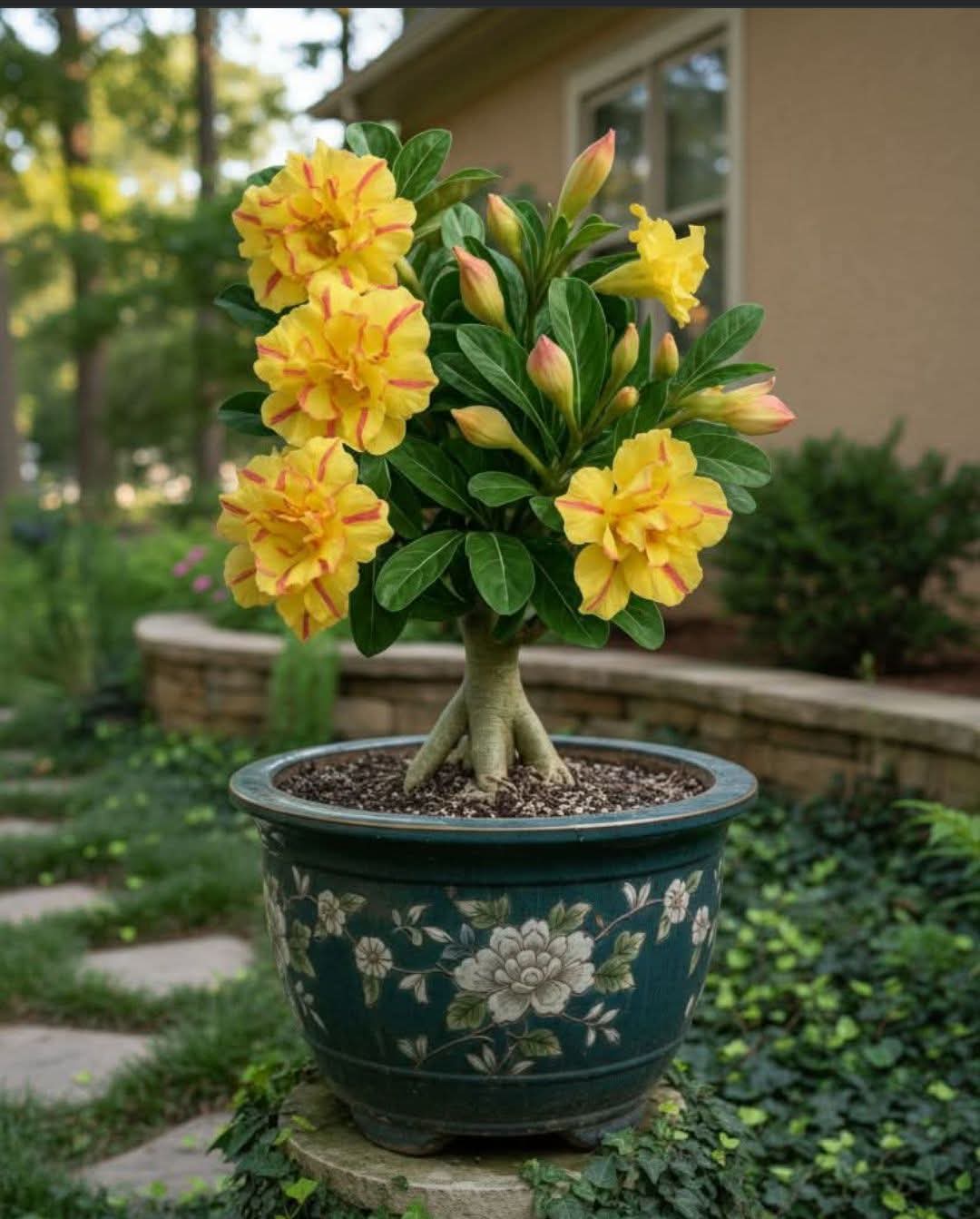 Adenium Plant Live Combo Without Pot Bonsai Multi Petal Desert Rose Pack Of - 8 (ALL plants are seedling Plants)