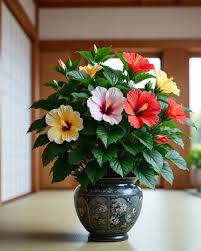 Multi Colour Hibiscus /Gudhal Flowers Live Plant Perfect For Your Balcony And Home Garden 1 Healthy Live Plant (Pack Of - 1)