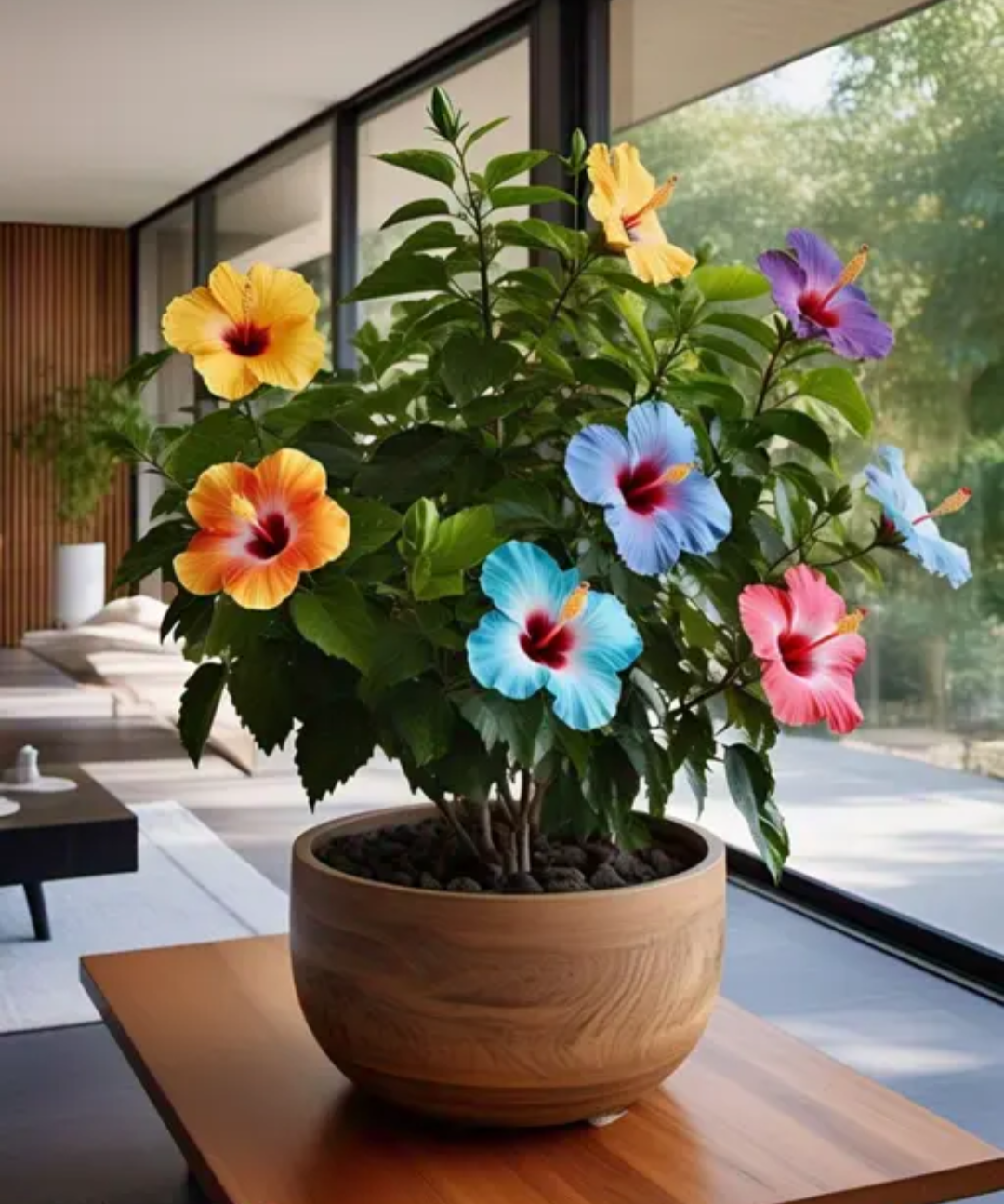 Multi Colour Hibiscus /Gudhal Flowers Live Plant Perfect For Your Balcony And Home Garden 1 Healthy Live Plant (Pack Of - 1)