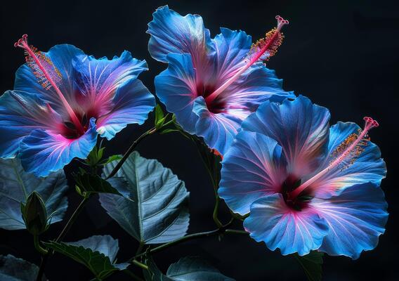Pack Of 2 Rare Blue Hibiscus Flower Plant