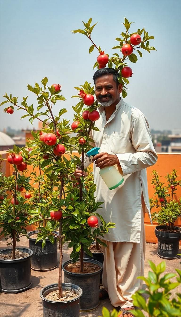 Pomegranate/anar Hybrid Fruit Plant (air Layering Grafted Plant)